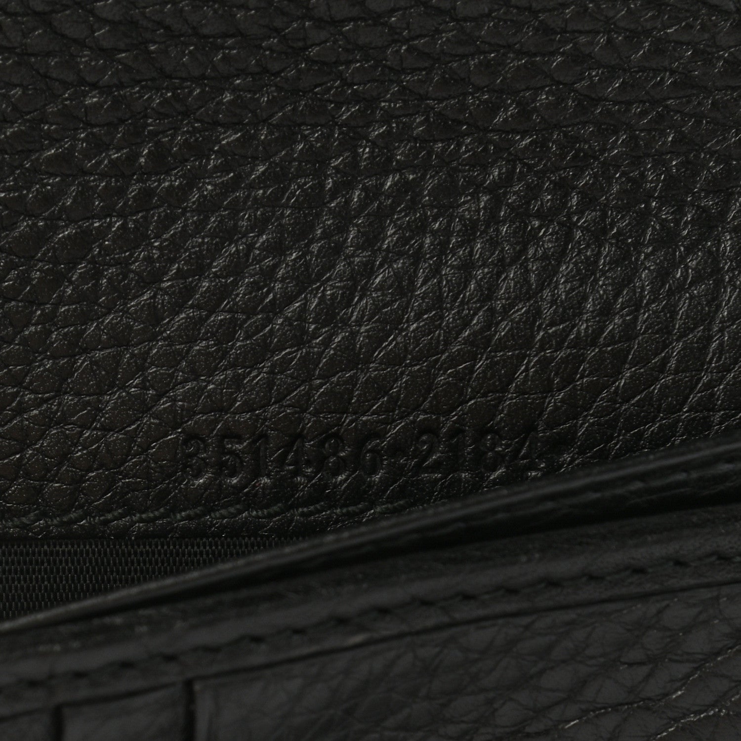 Gucci Pebbled Calfskin Medium Soho Zip Around Wallet Black 7 of 8