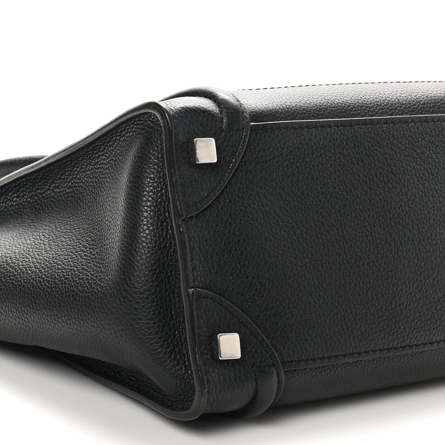 Celine Drummed Calfskin Micro Luggage Black 8 of 9