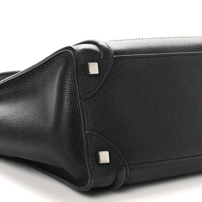 Celine Drummed Calfskin Micro Luggage Black 8 of 9