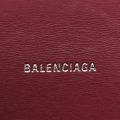 Balenciaga Calfskin Graffiti Crocodile Embossed Hourglass Top Handle Bag XS Dark Red White 6 of 9