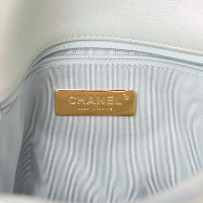 Chanel Iridescent Calfskin Quilted Medium Chanel 19 Flap White 6 of 10