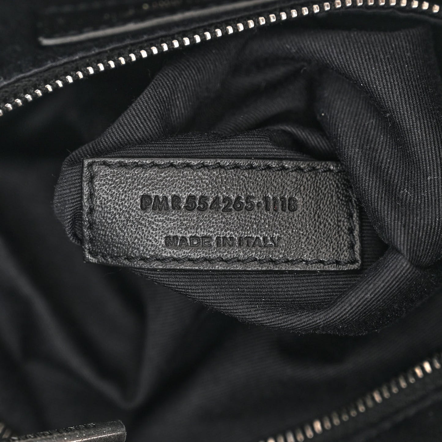 Vintage Lambskin Chevron Monogram Large Nolita Black