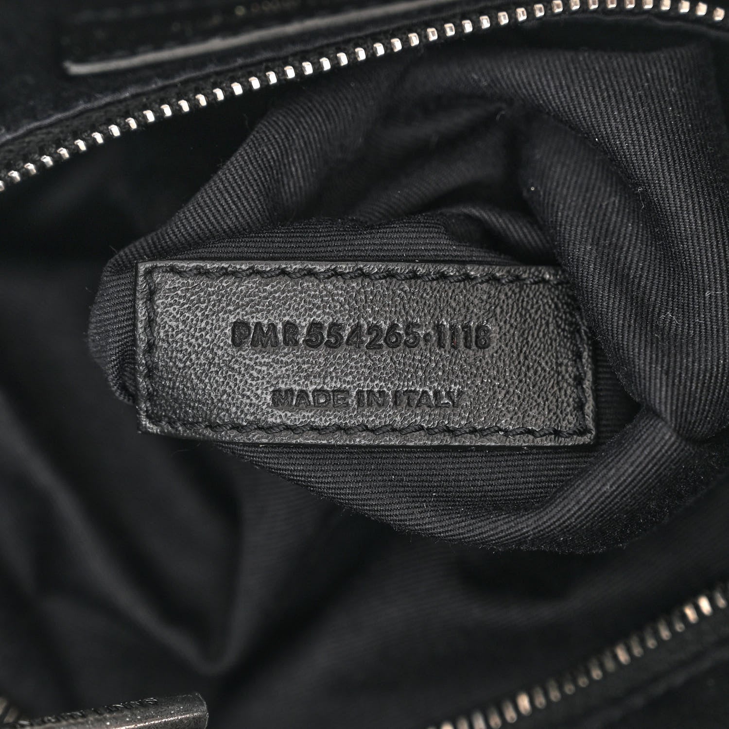 Saint Laurent Vintage Lambskin Chevron Monogram Large Nolita Black 7 of 12