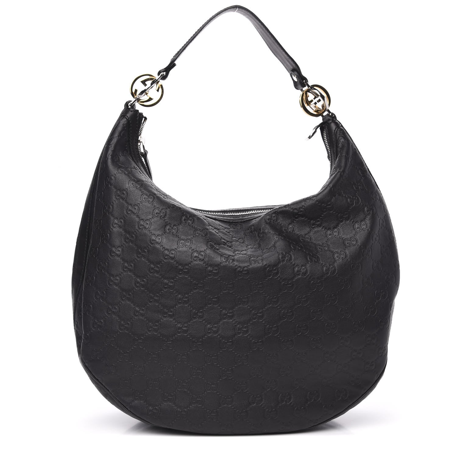 Gucci Guccissima Large GG Twins Hobo Black 1 of 11