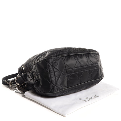 Christian Dior Nylon Cannage Drawstring Bag Black 4 of 7
