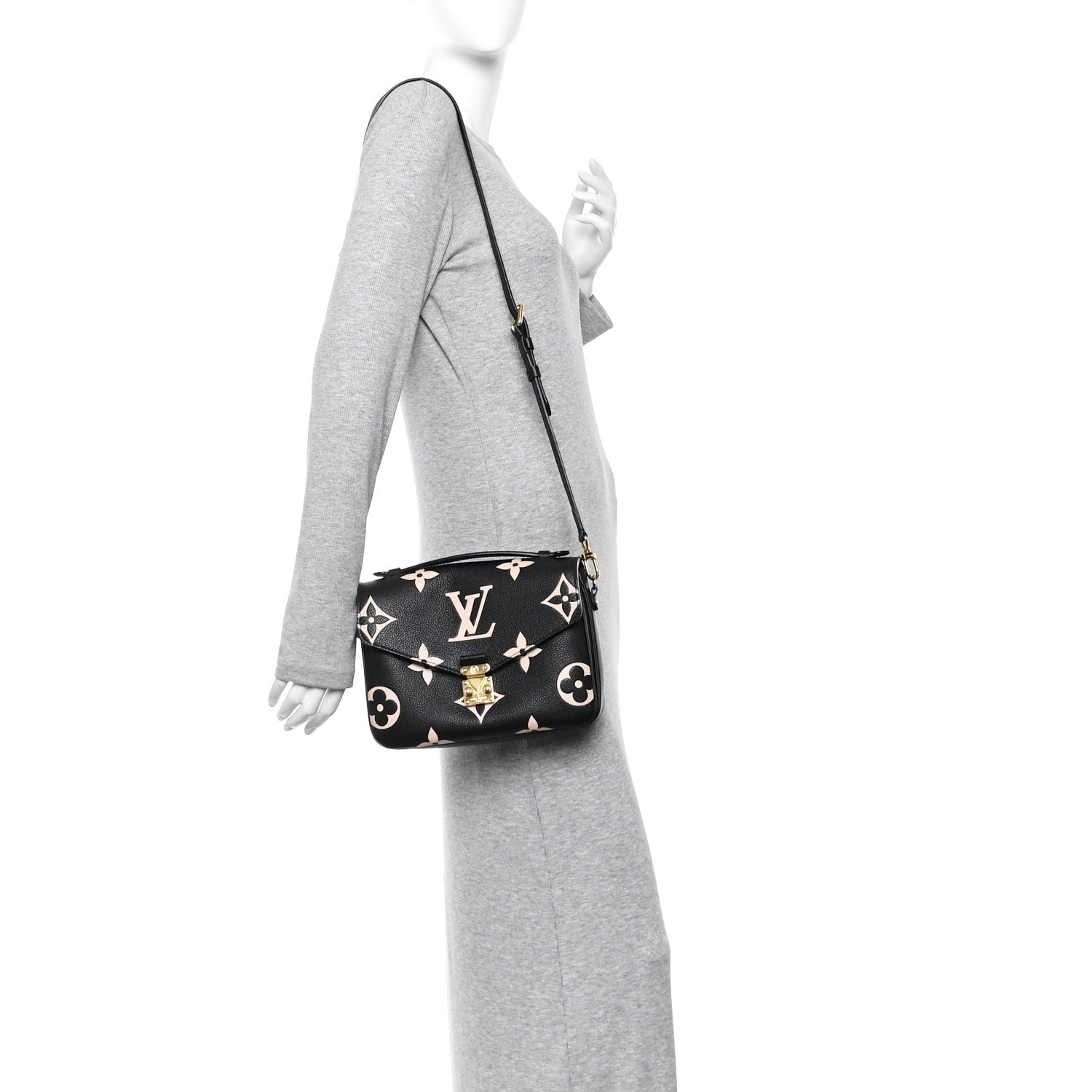 Louis Vuitton Empreinte Monogram Giant Pochette Metis Black Beige 2 of 11