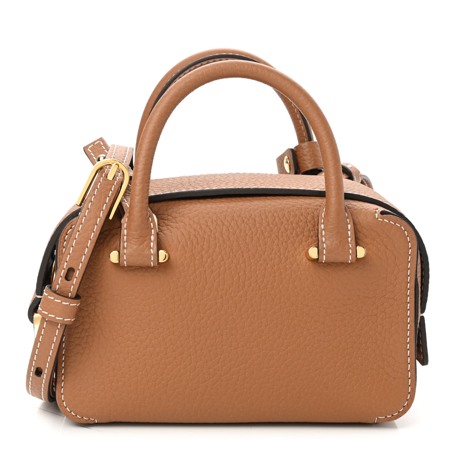Taurillon Soft Nano Cool Box Satchel Vegetal Ivory
