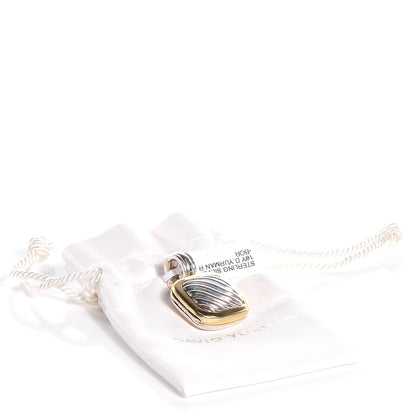 David Yurman Sterling Silver 18k Yellow Gold Sculpted Cable Locket 4 of 6