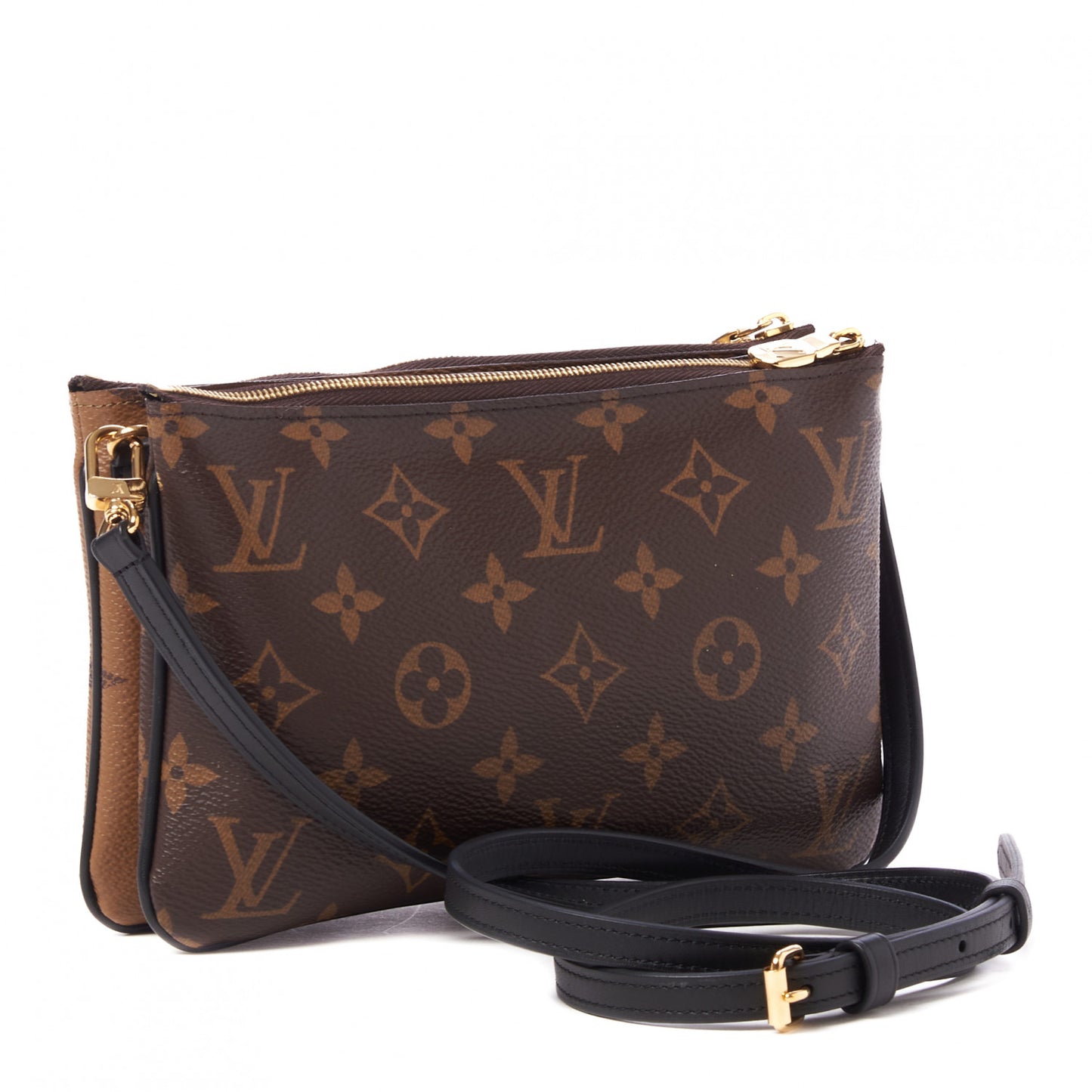 Reverse Monogram Giant Double Zip Pochette