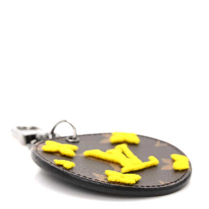 Louis Vuitton Monogram Tuffetage Bag Charm Key Holder Jaune 3 of 4