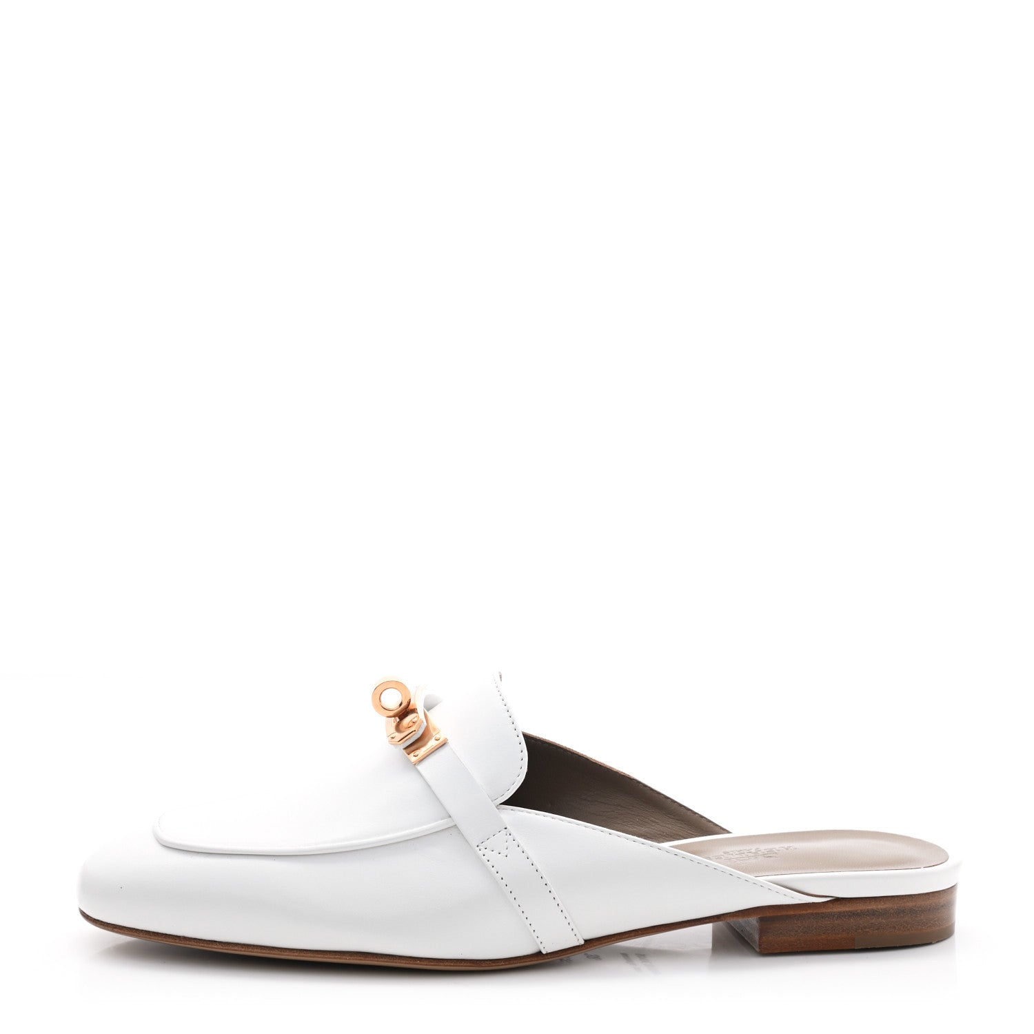Hermes Calfskin Oz Mules 38 White 1 of 9