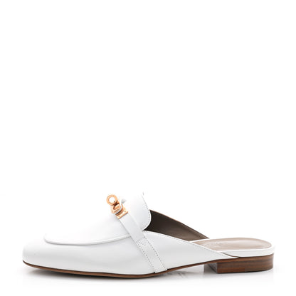 Hermes Calfskin Oz Mules 38 White 1 of 9