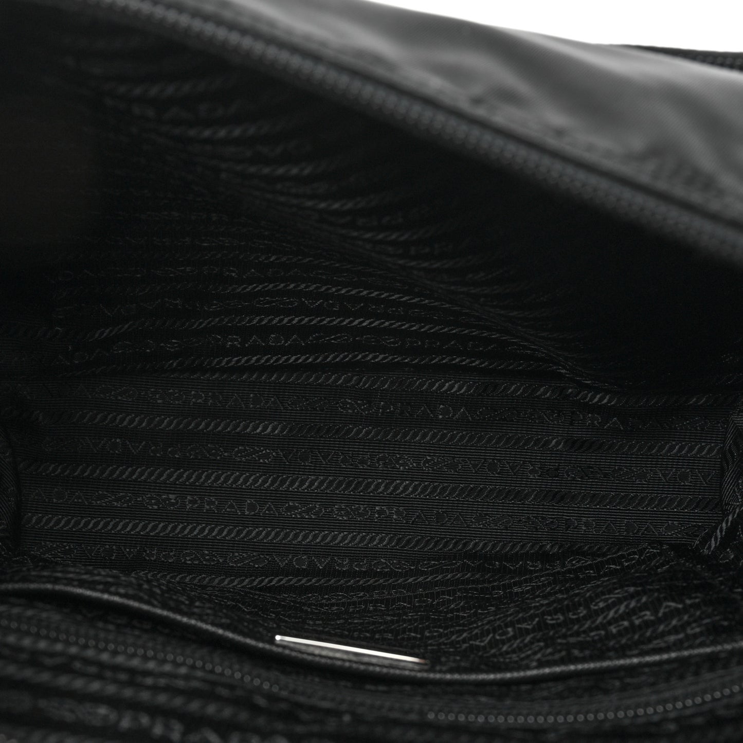 Tessuto Nylon Saffiano Vela Messenger Bag Black