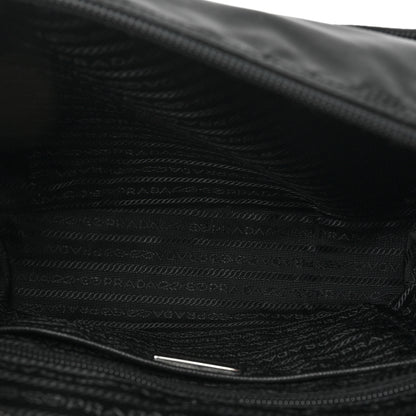 Prada Tessuto Nylon Saffiano Vela Messenger Bag Black 4 of 9
