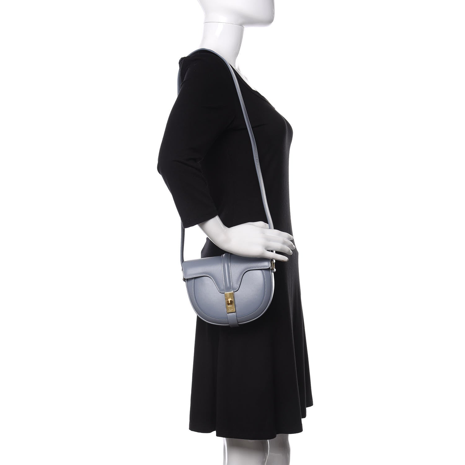 Celine Natural Calfskin Besace Small 16 Arctic Blue 2 of 10