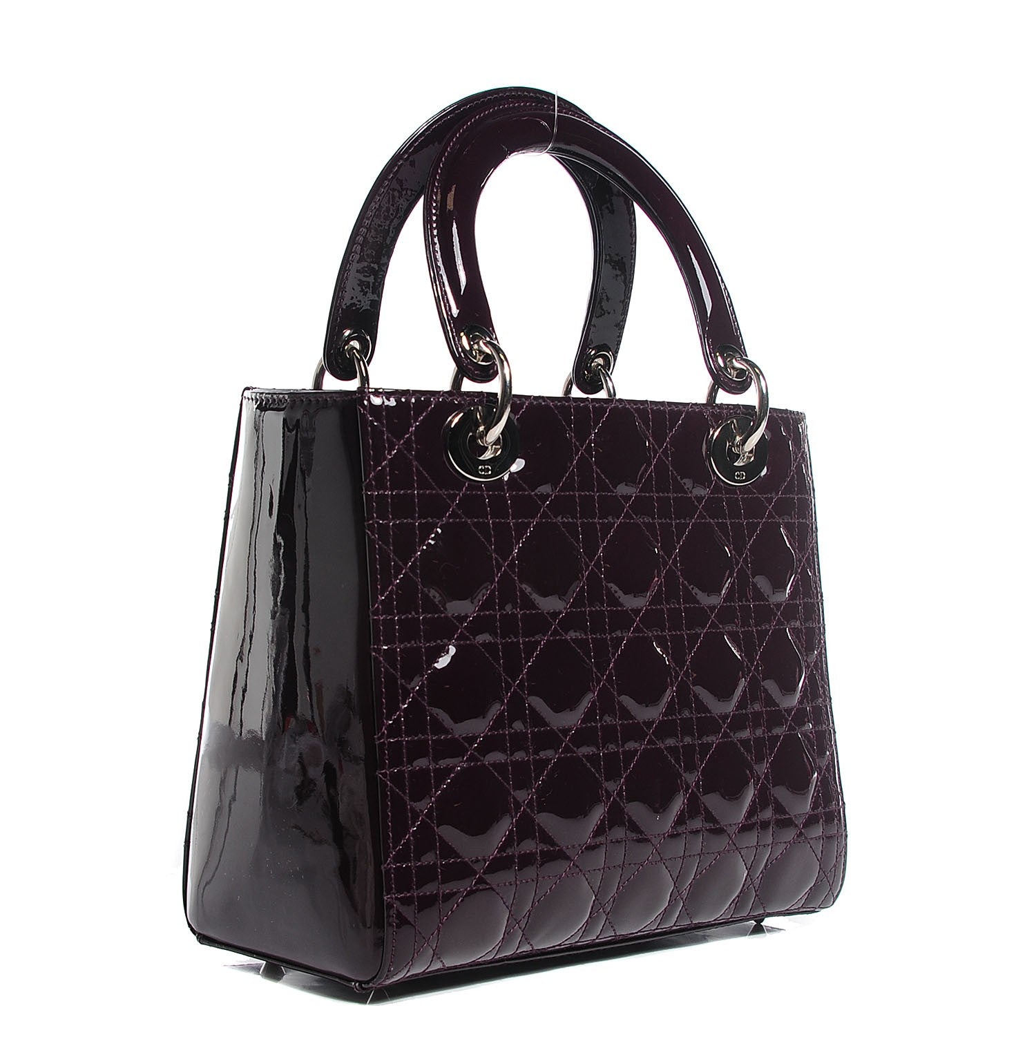 Christian Dior Patent Cannage Medium Lady Dior Purple 3 of 8