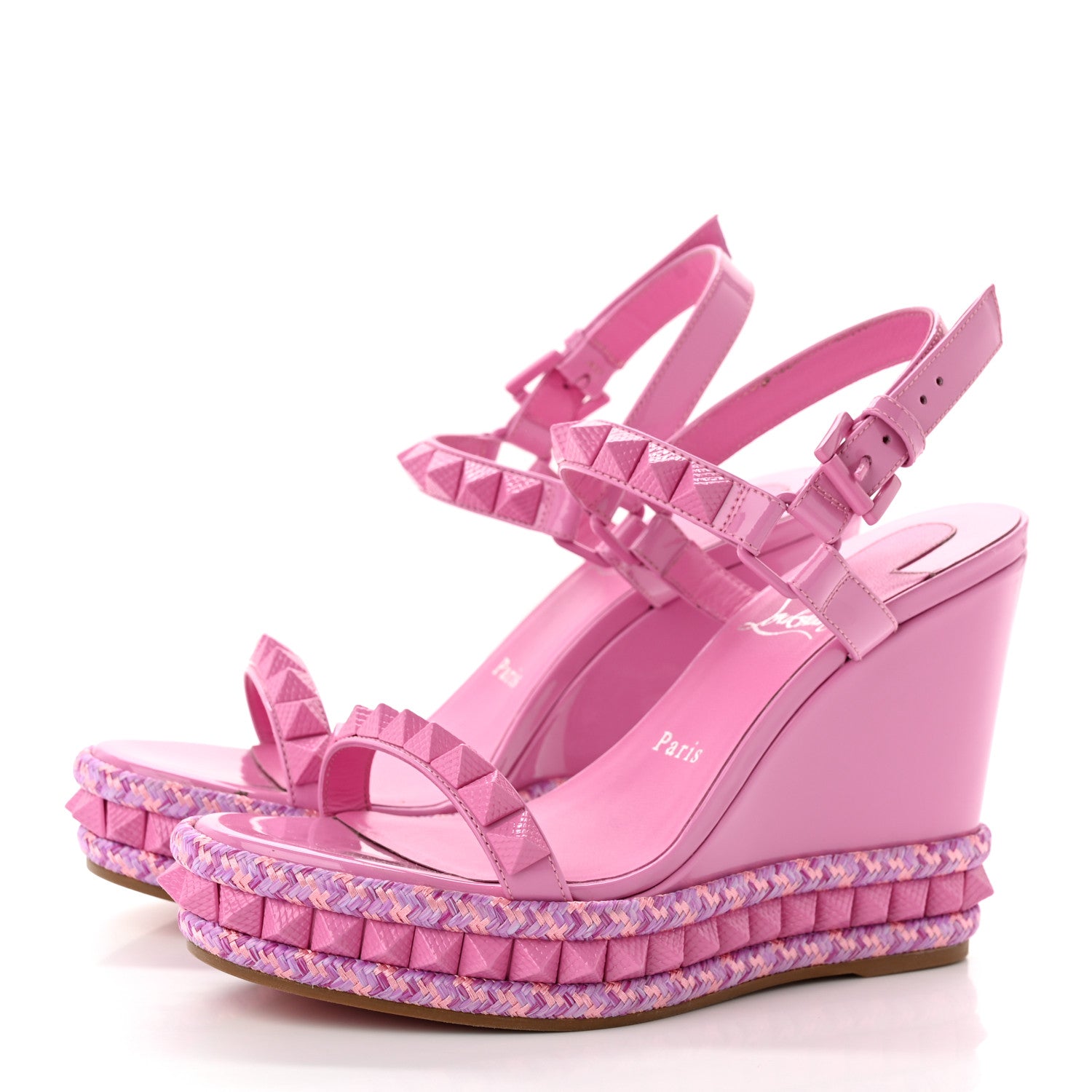 Christian Louboutin Pyraclou 110 Platform Sandals 38 Pink 3 of 10