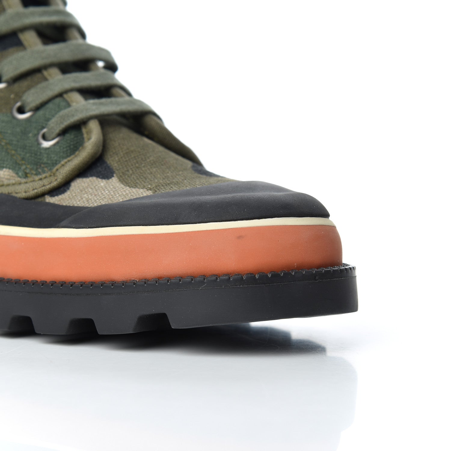 Valentino Garavani Canvas Camouflage Sneaker Boots 40 Army Green 10 of 14