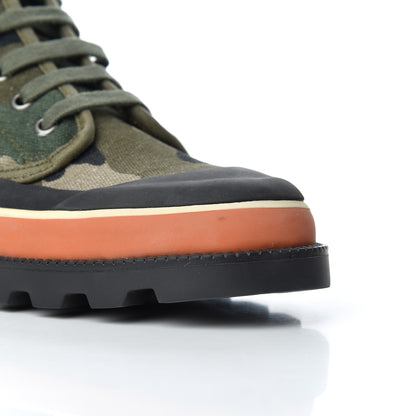 Valentino Garavani Canvas Camouflage Sneaker Boots 40 Army Green 10 of 14