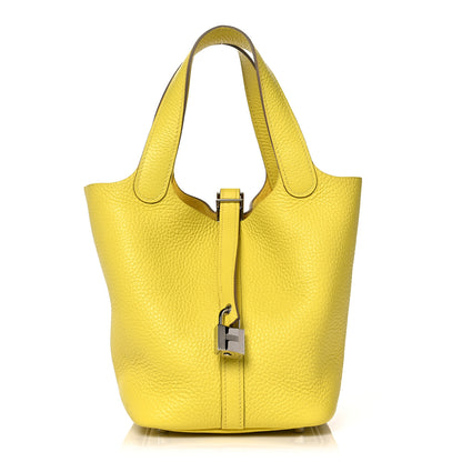 Hermes Taurillon Clemence Picotin Lock 18 PM Lime 1 of 10