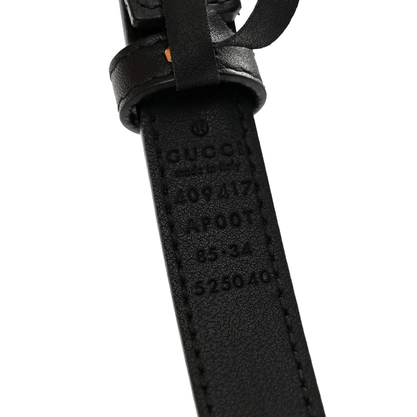 Calfskin Double G 20mm Belt 85 34 Black