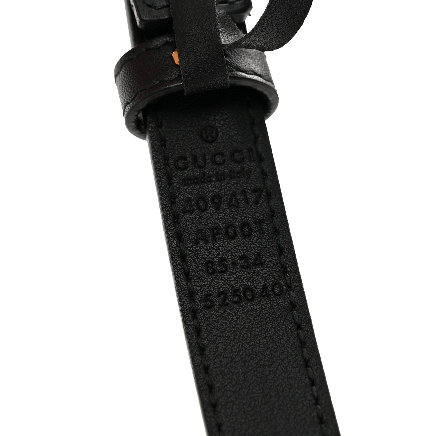 Gucci Calfskin Double G 20mm Belt 85 34 Black 5 of 8