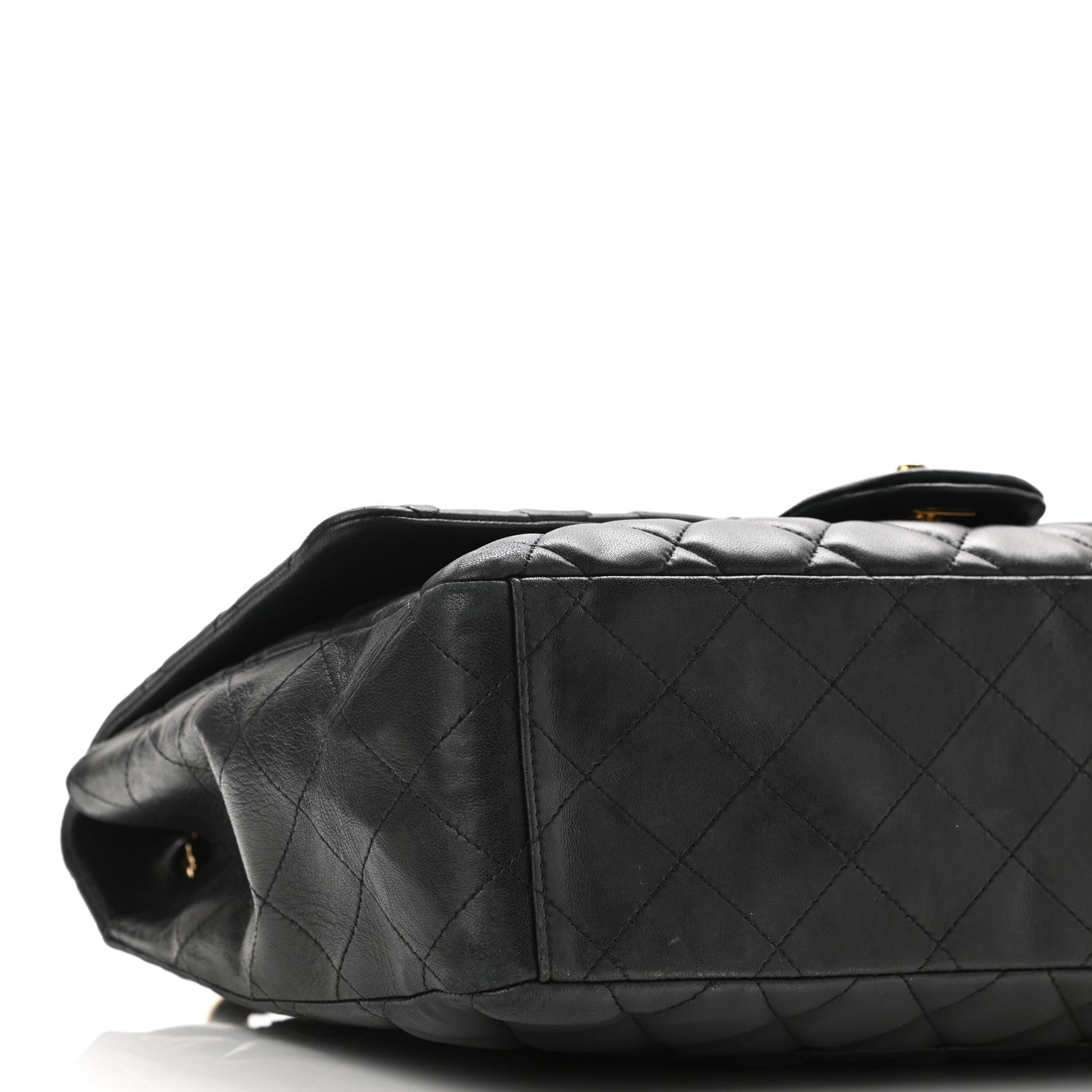 Chanel Lambskin Quilted Maxi Single Flap Black 8 of 9