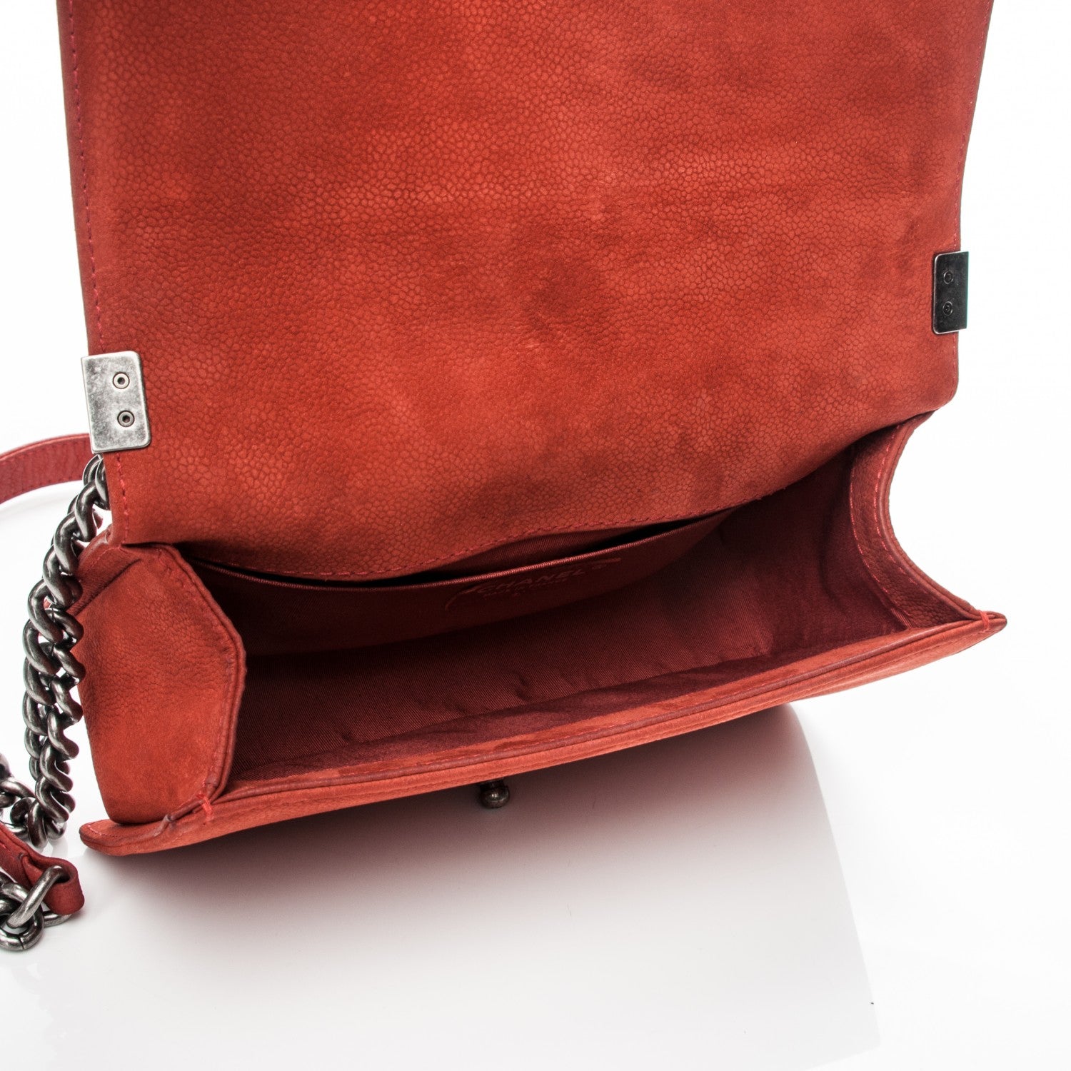 Chanel Iridescent Caviar Quilted Medium Boy Flap Red 6 of 12