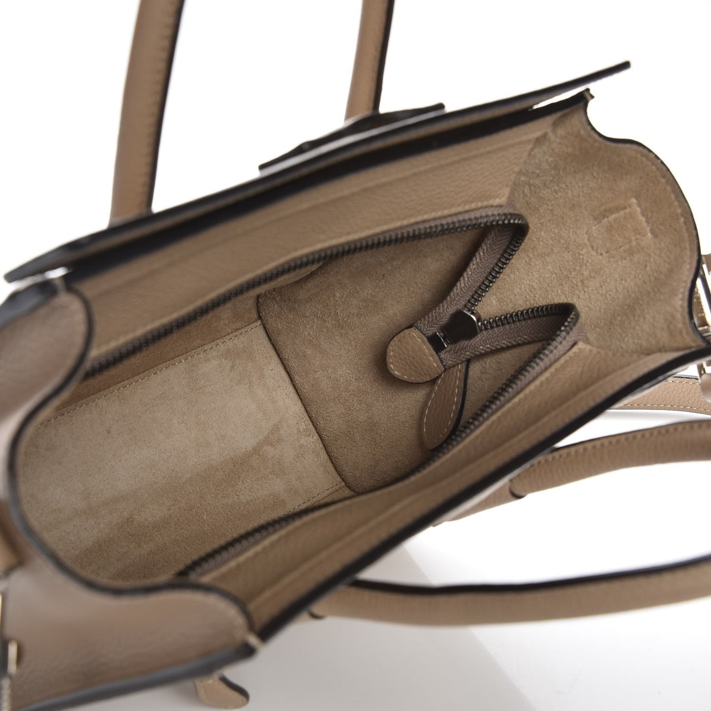 Drummed Calfskin Nano Luggage Dune