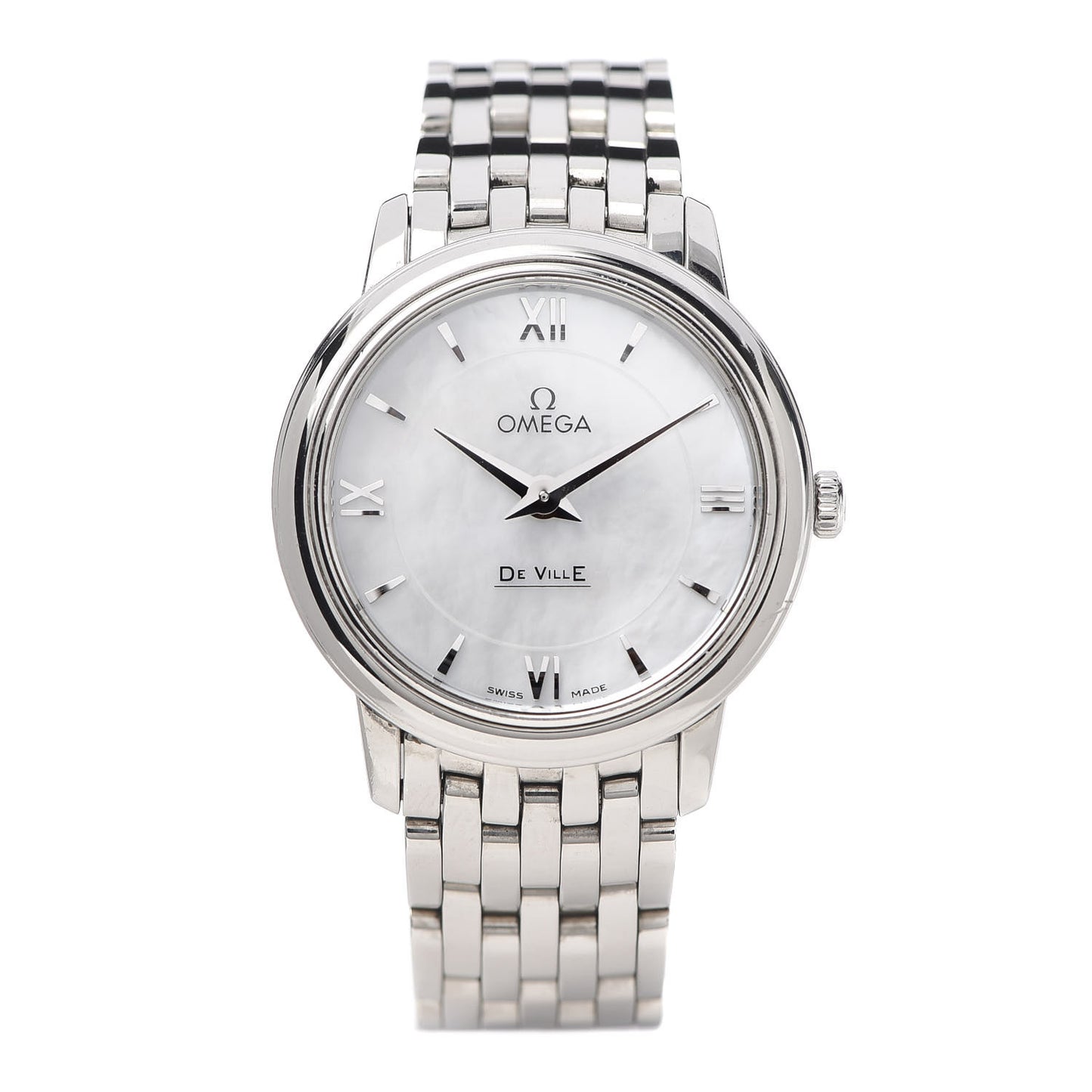 Stainless Steel Mother of Pearl 27mm De Ville Prestige Quartz Watch