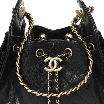 Chanel Caviar Quilted Mini Chanel 25 Handbag Black 24 of 28