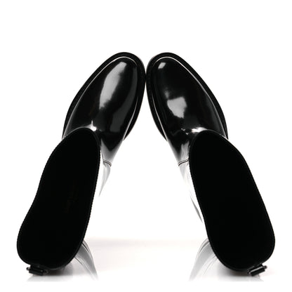 Saint Laurent Vitello Ruinart Hunt 25 Boots 40 Black 2 of 13