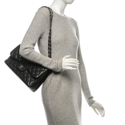 Chanel Caviar Quilted Jumbo Double Flap Black 2 of 7