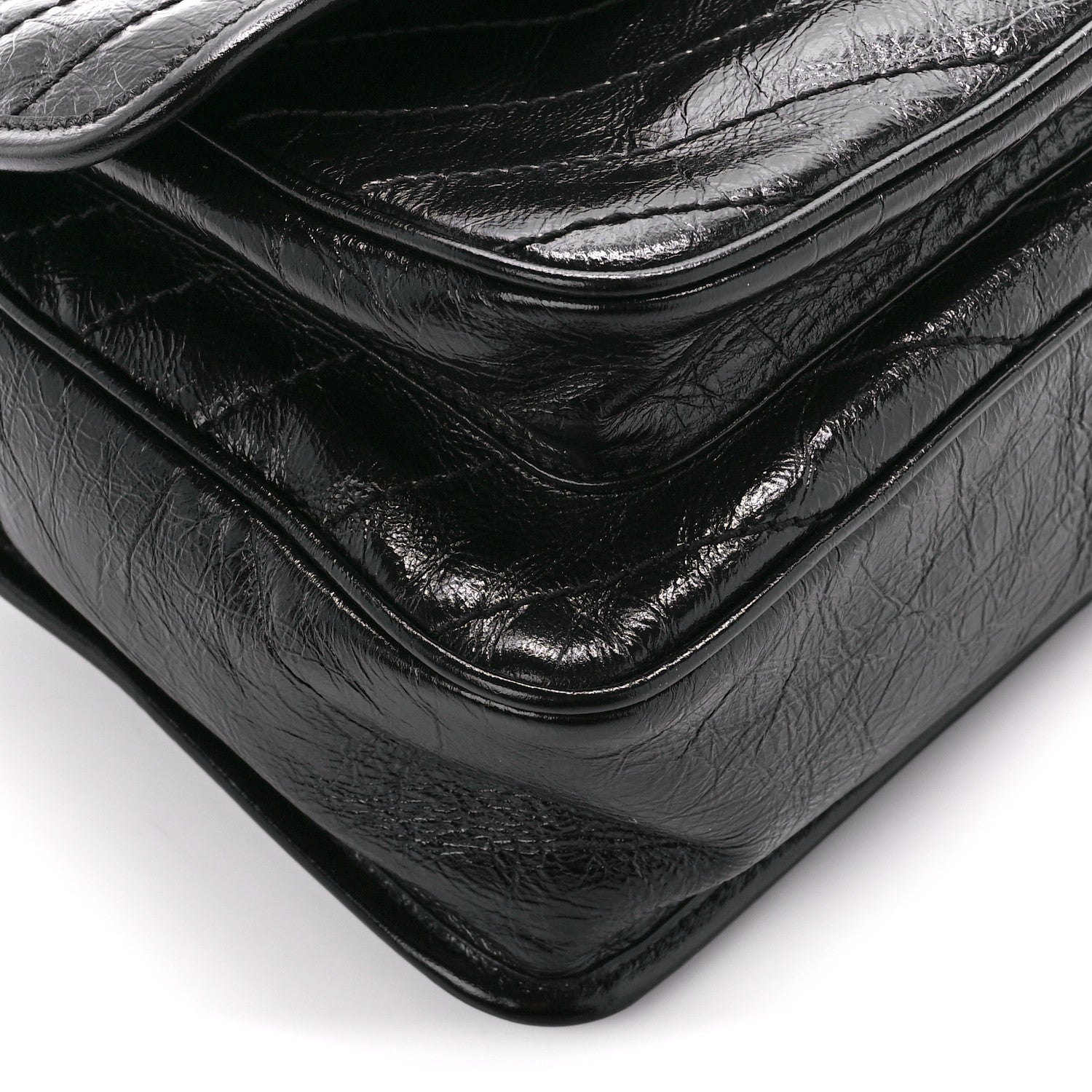 Saint Laurent Crinkled Calfskin Matelasse Monogram Medium Niki Chain Satchel Black 10 of 11