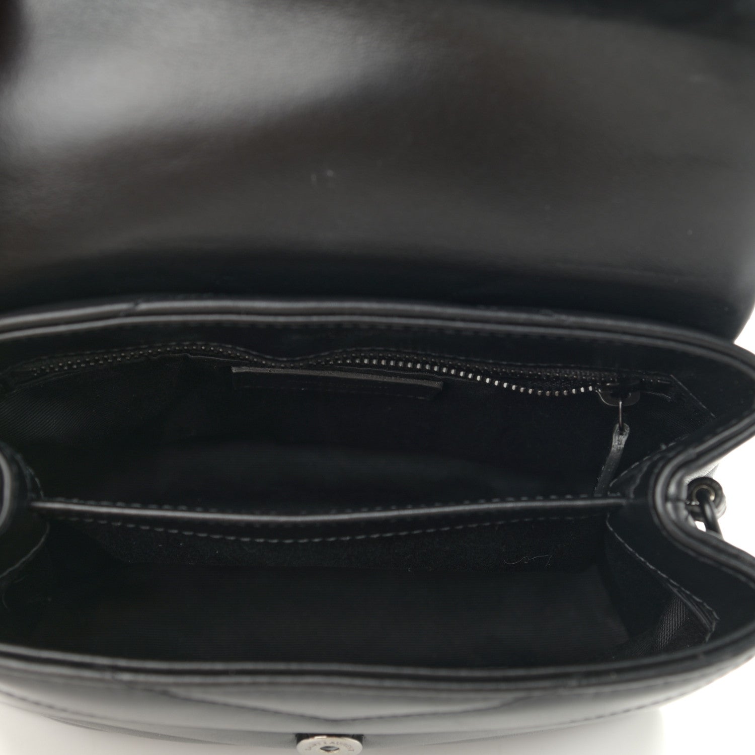 Saint Laurent Calfskin Y Quilted Monogram Monochrome Toy Loulou Crossbody Bag Black 5 of 10