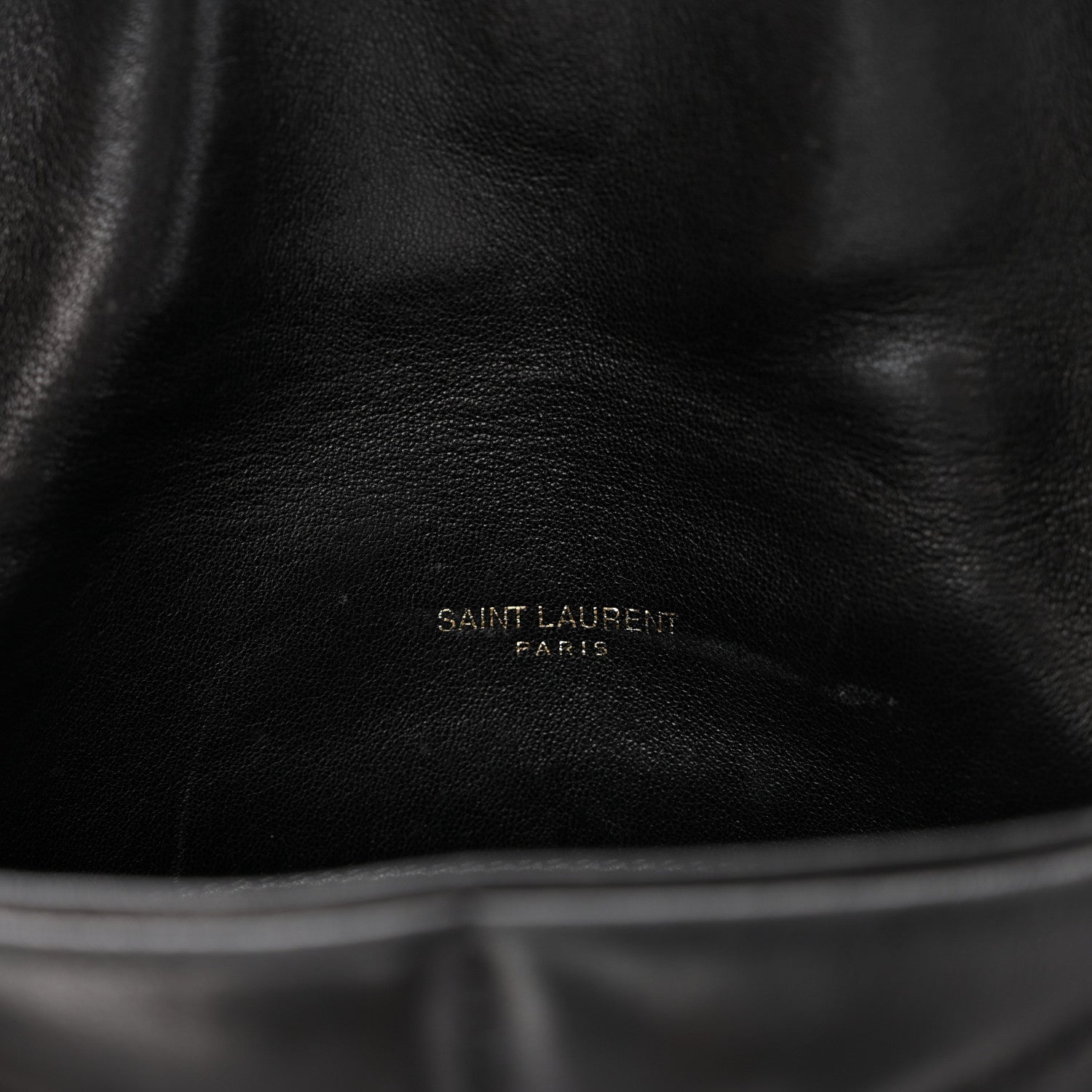 Saint Laurent Lambskin Quilted Toy Loulou Puffer Monogram Chain Satchel Black 6 of 11