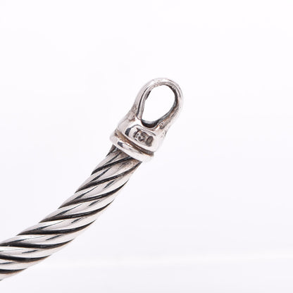 David Yurman Sterling Silver 18K Yellow Gold Diamond 3mm Single Station Bracelet 5 of 7