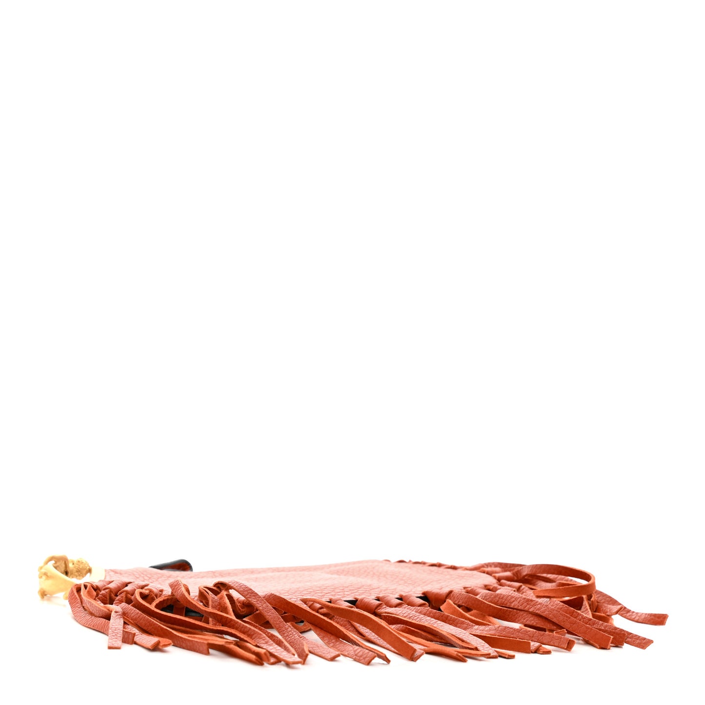 Calfskin C-Rockee Sagittarius Fringe Clutch Red
