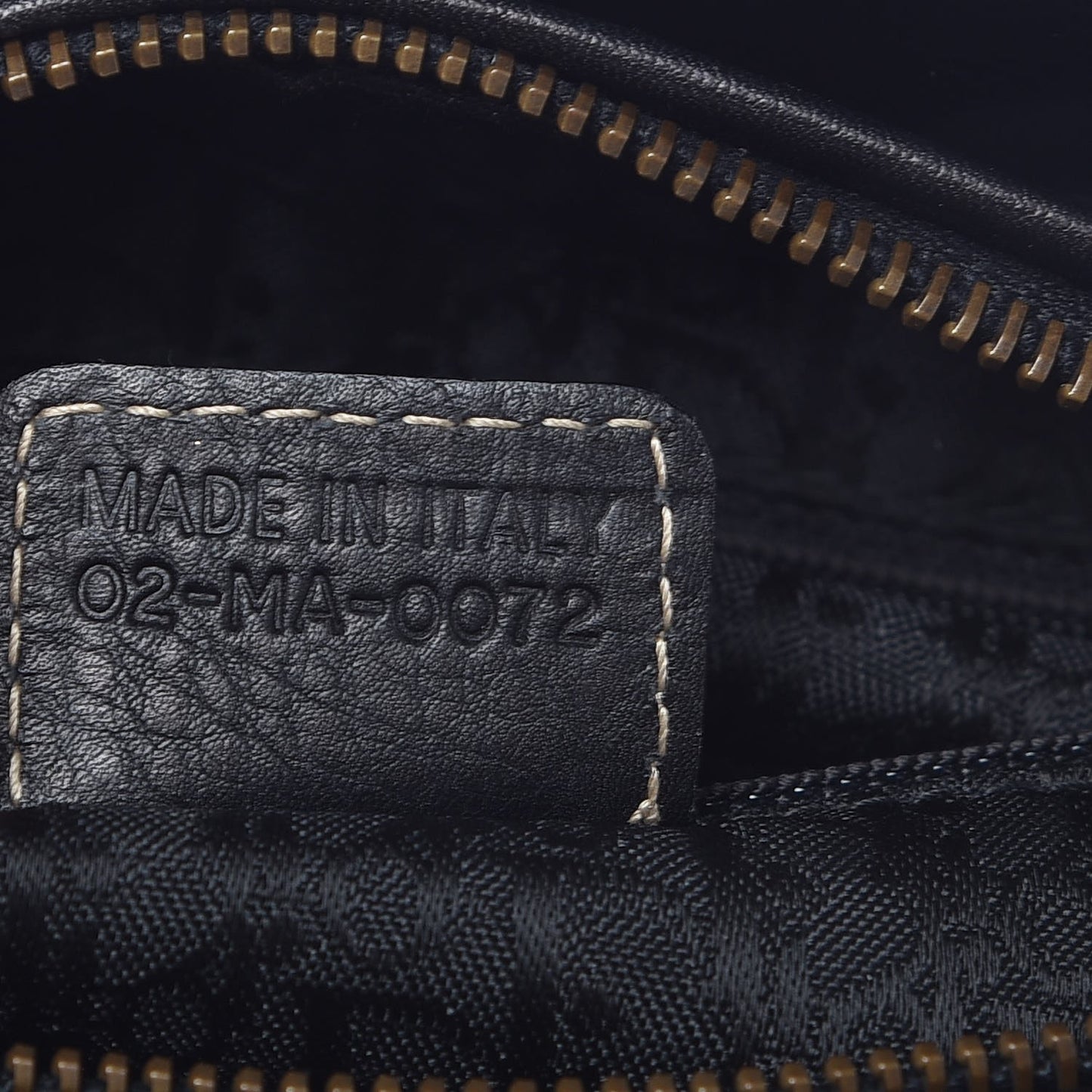 Grained Calfskin Medium Lady Dior Black