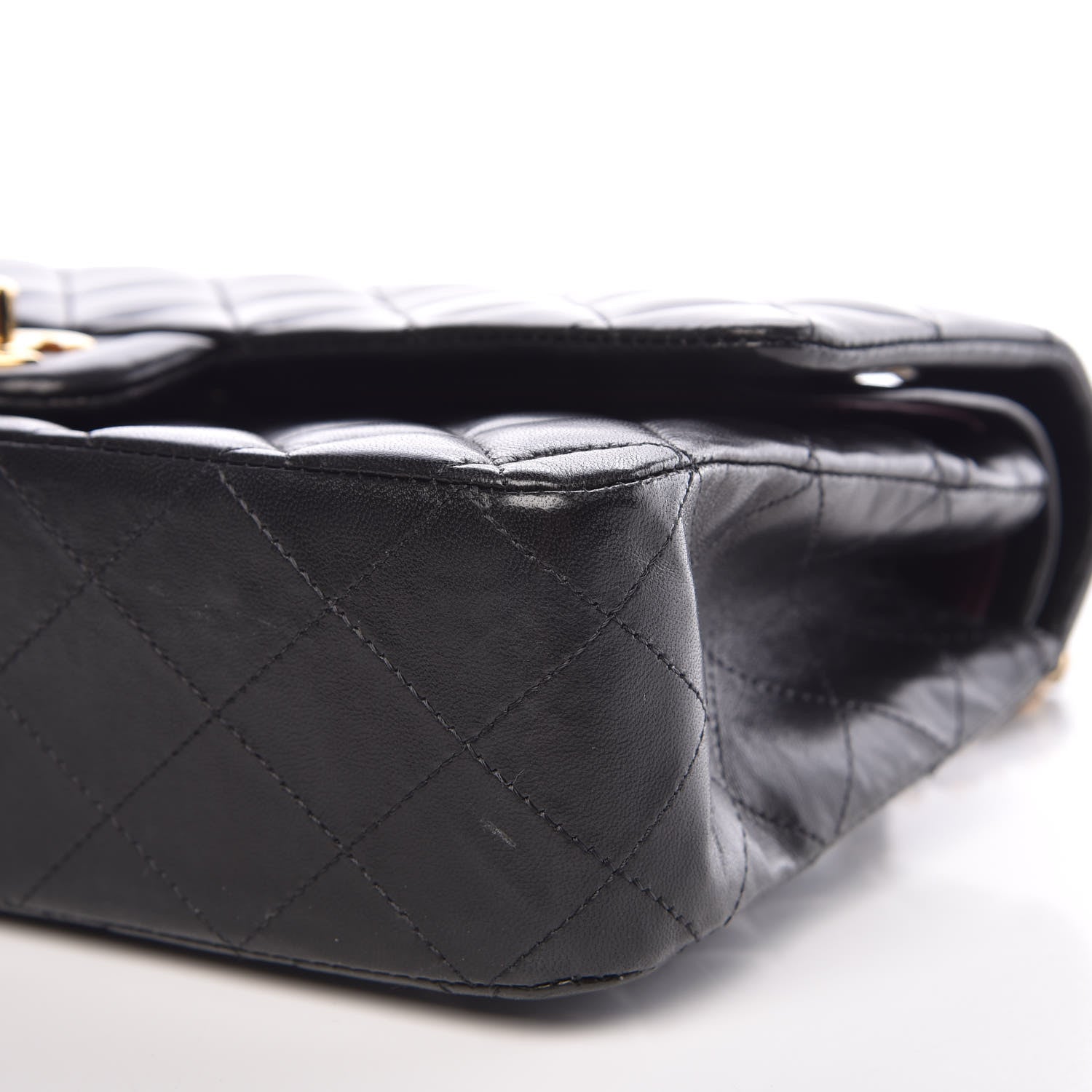 Chanel Lambskin Quilted Medium Double Flap Black 7 of 7