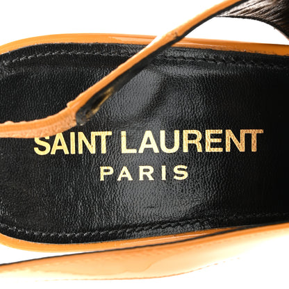 Saint Laurent Patent Venus 110 Slingback Pumps 37 Yellow 7 of 12