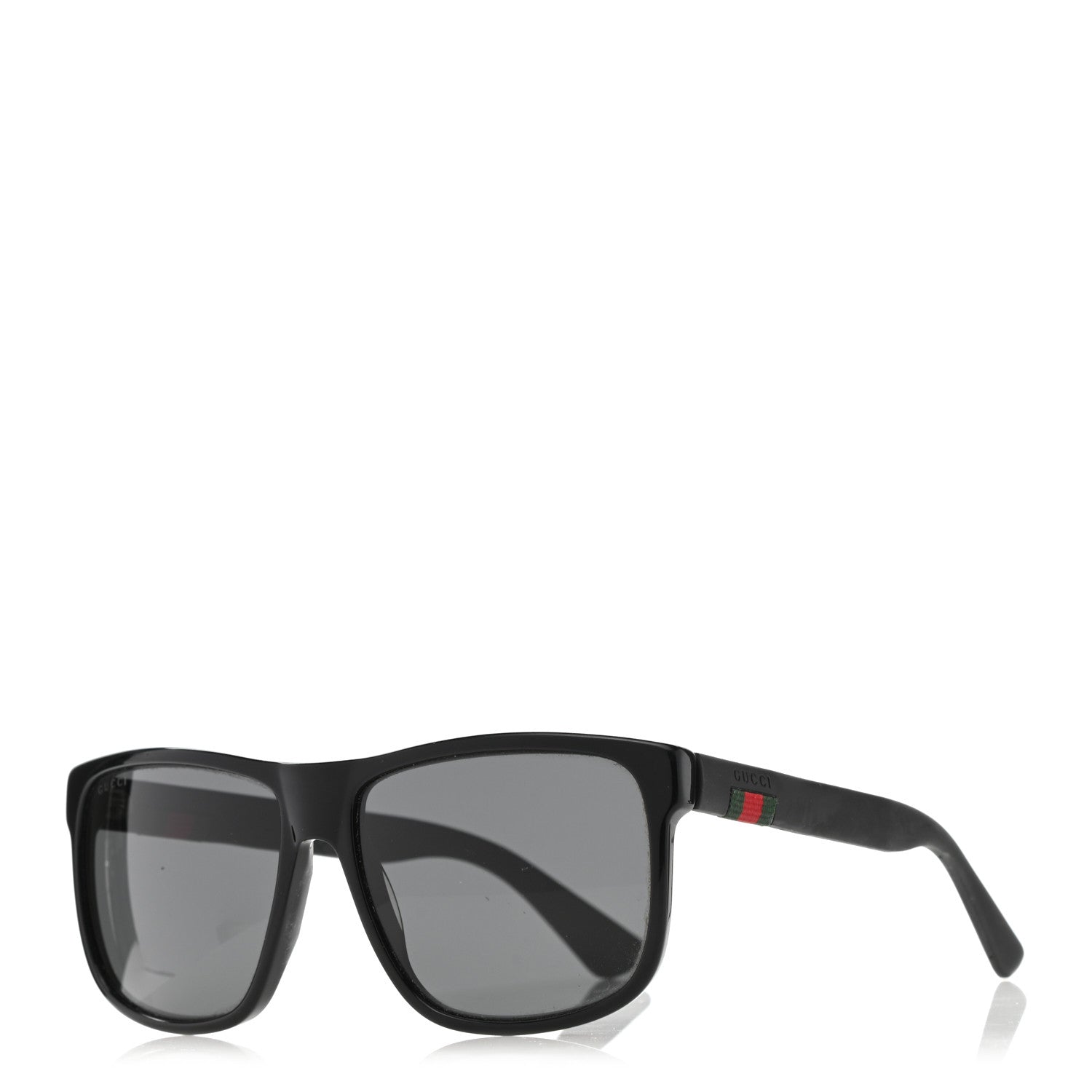 Gucci Web Square Frame GG0010S Sunglasses Black 1 of 8