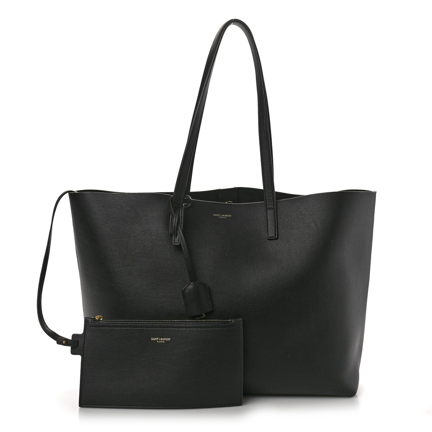 Calfskin Large Shopping Tote Black