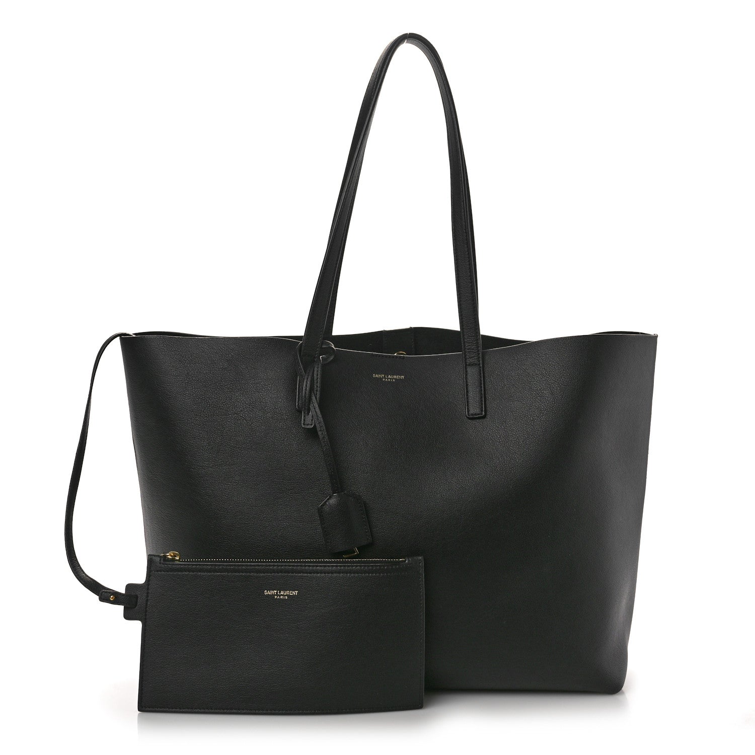 Saint Laurent Calfskin Large Shopping Tote Black 3 of 11