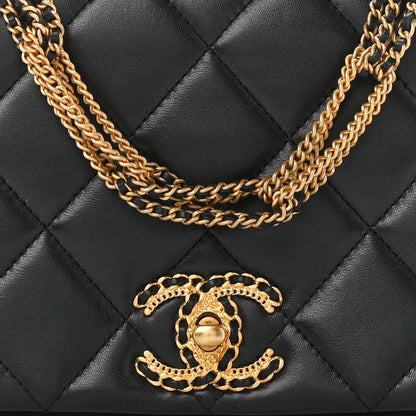 Chanel Lambskin Quilted On And On Small Chain Flap Black 8 of 10