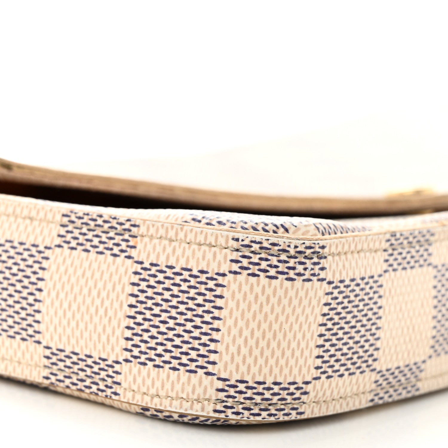Louis Vuitton Damier Azur Pochette Felicie Chain Wallet Rose Ballerine 9 of 15