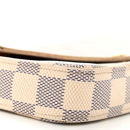 Louis Vuitton Damier Azur Pochette Felicie Chain Wallet Rose Ballerine 9 of 15