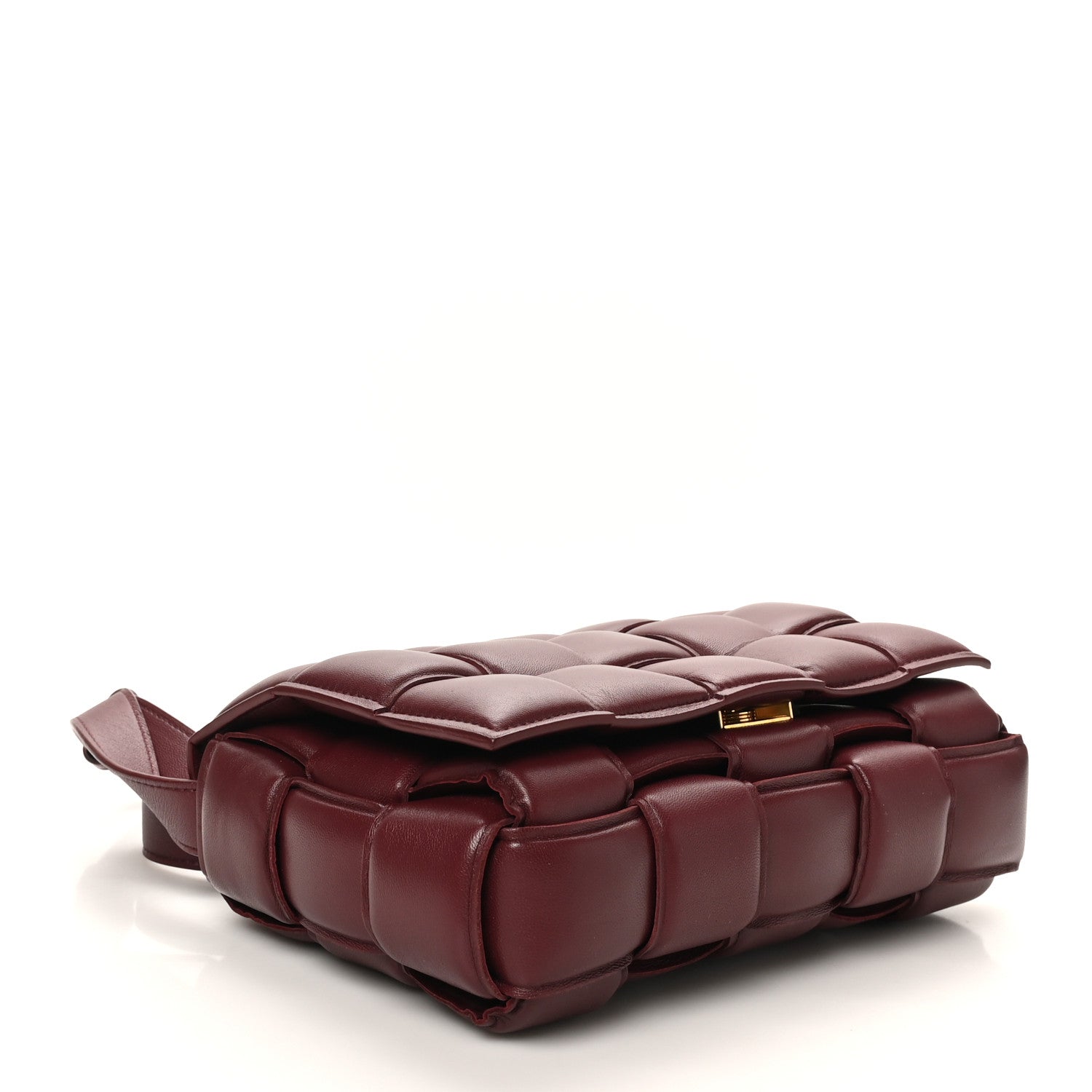 Bottega Veneta Nappa Maxi Intreccio Padded Cassette Crossbody Bag Dark Red 4 of 9