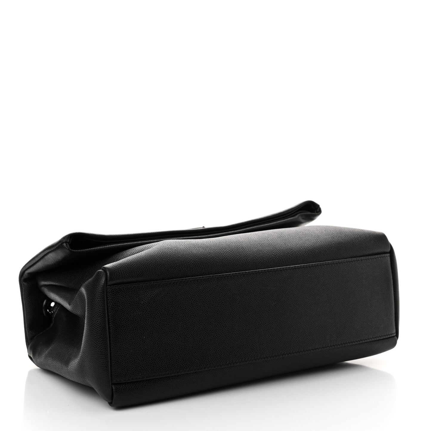 Grain De Poudre Medium West Hollywood Monogram Fold-Over Black
