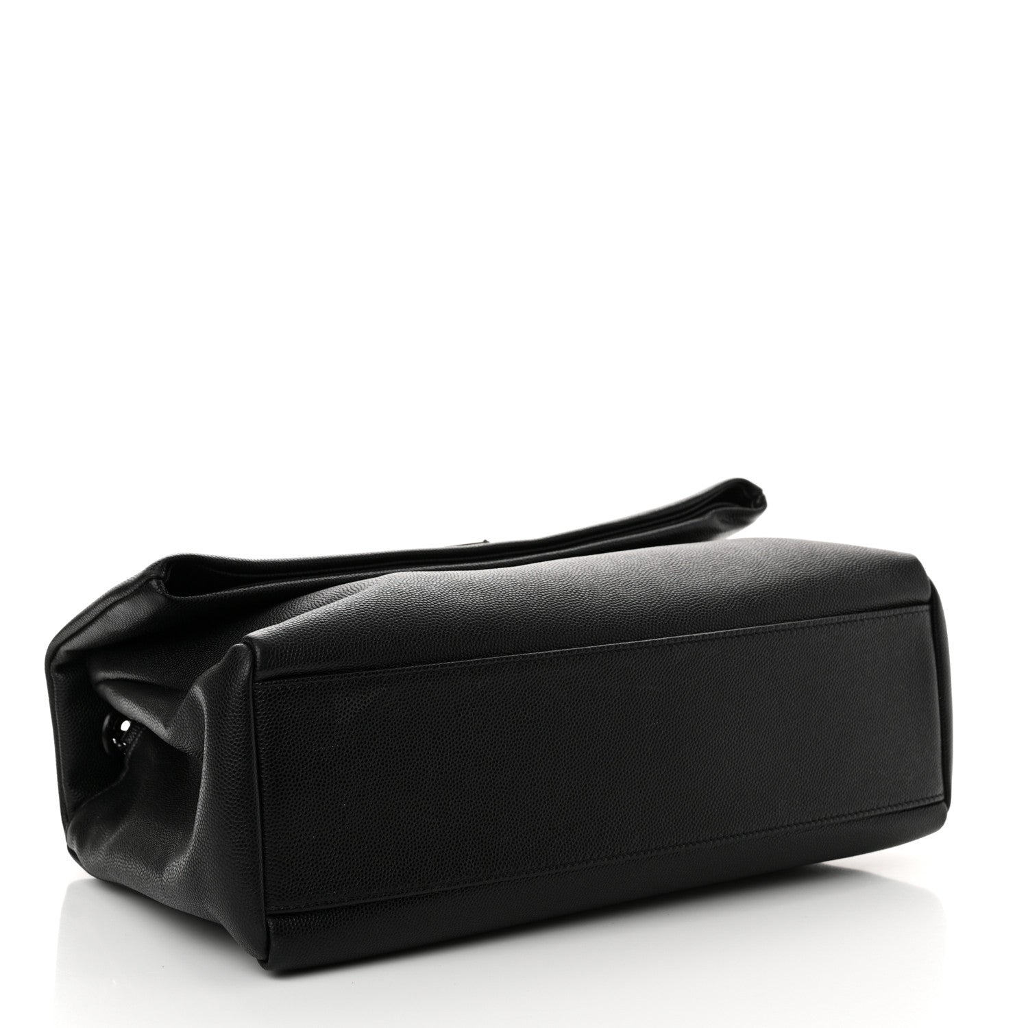 Saint Laurent Grain De Poudre Medium West Hollywood Monogram Fold-Over Black 4 of 13